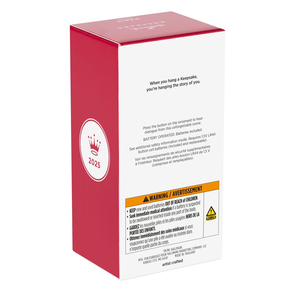 Hallmark Keepsake Christmas Ornament (Star Wars: The Mandalorian Grogu Operating IG-12 With Sound)