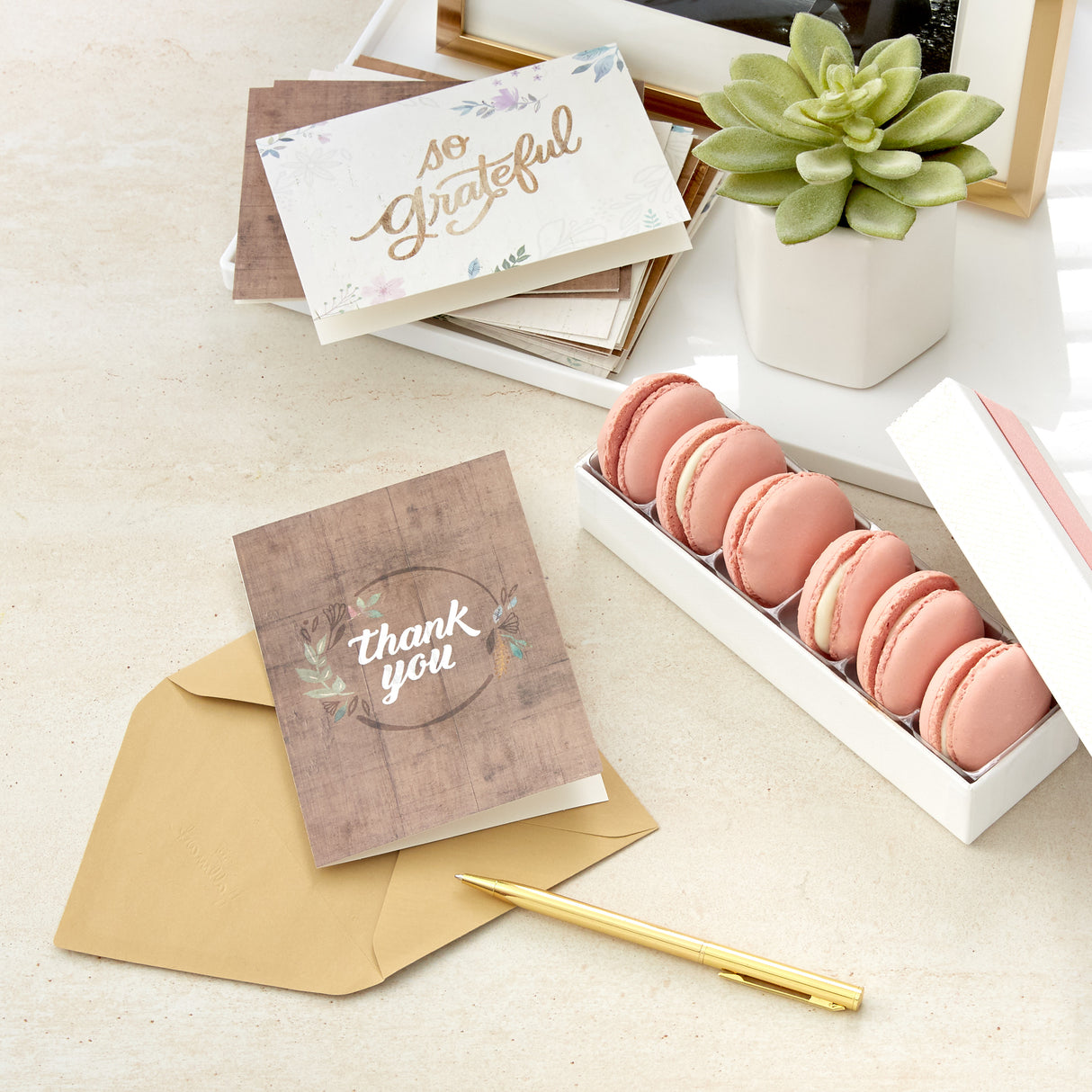 Thank You Cards Assortment, Rustic Flowers (48 Thank You Notes with Envelopes)