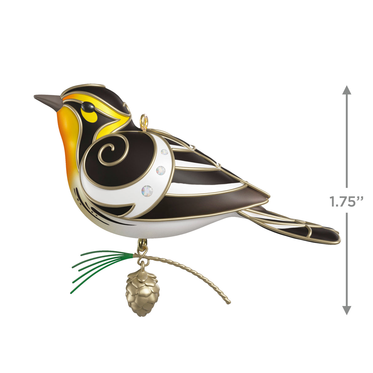 Hallmark Keepsake Christmas Ornament (The Beauty of Birds Blackburnian Warbler)