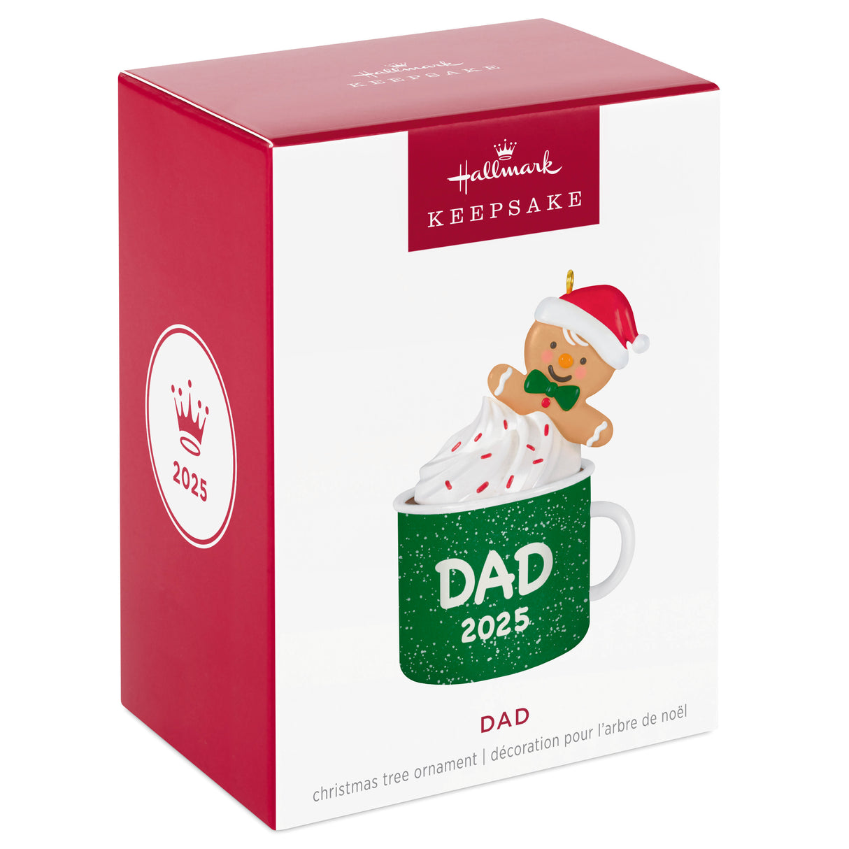 Hallmark Keepsake Christmas Ornament (Dad Gingerbread Boy in Mug 2025)