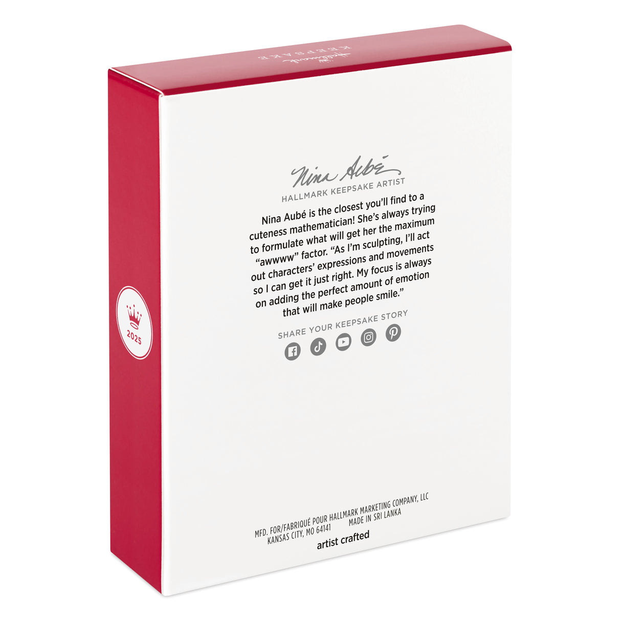 Hallmark Keepsake Christmas Ornament (Baby's First Christmas Red and White Tree 2025 Photo Frame)