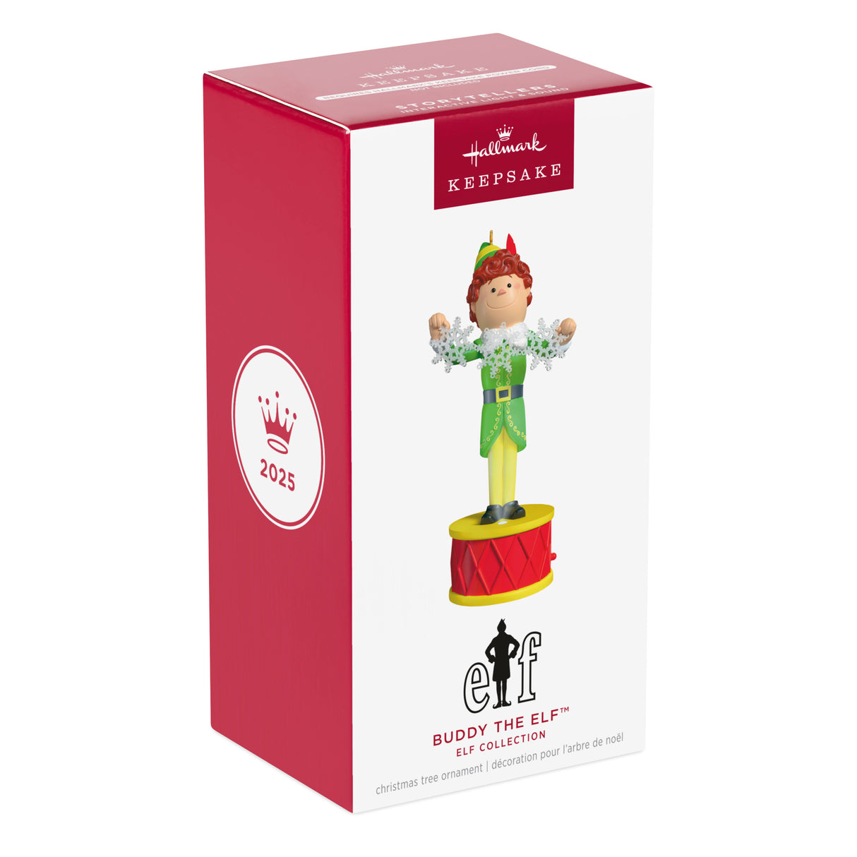 Hallmark Keepsake Christmas Ornament (Elf Collection Buddy the Elf With Light and Sound)