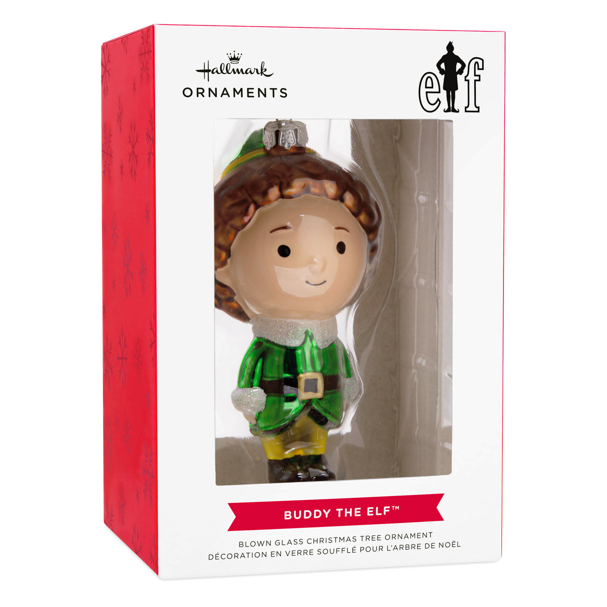 Elf Buddy the Elf Christmas Ornament, Blown Glass