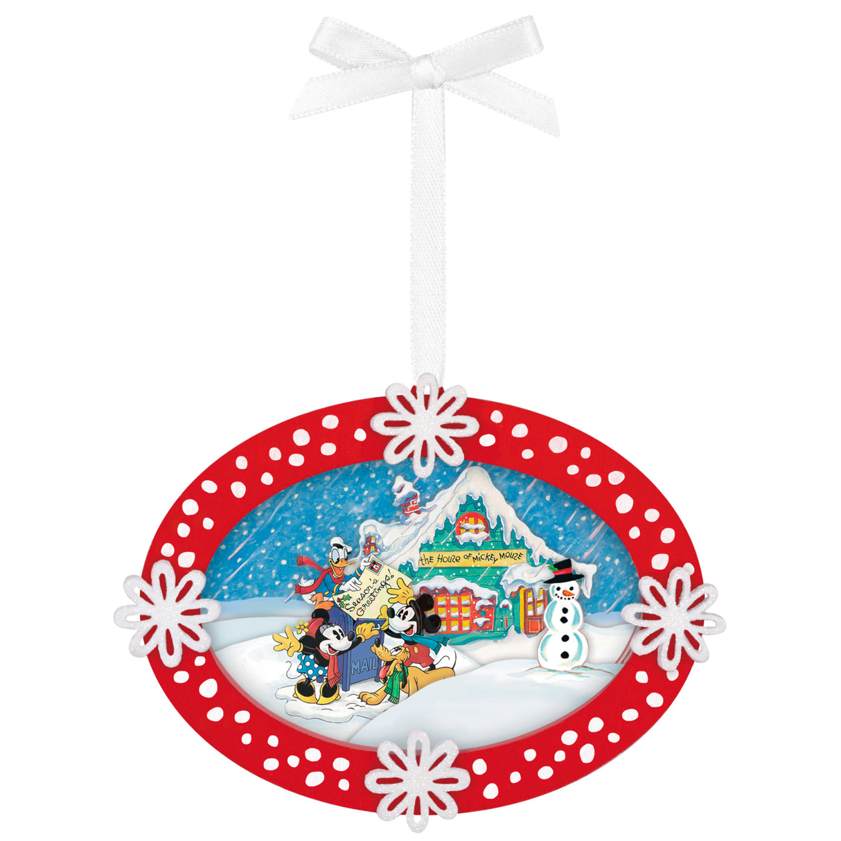 Hallmark Keepsake Christmas Ornament (Disney Mickey and Friends Sending Season's Greetings, Papercraft)