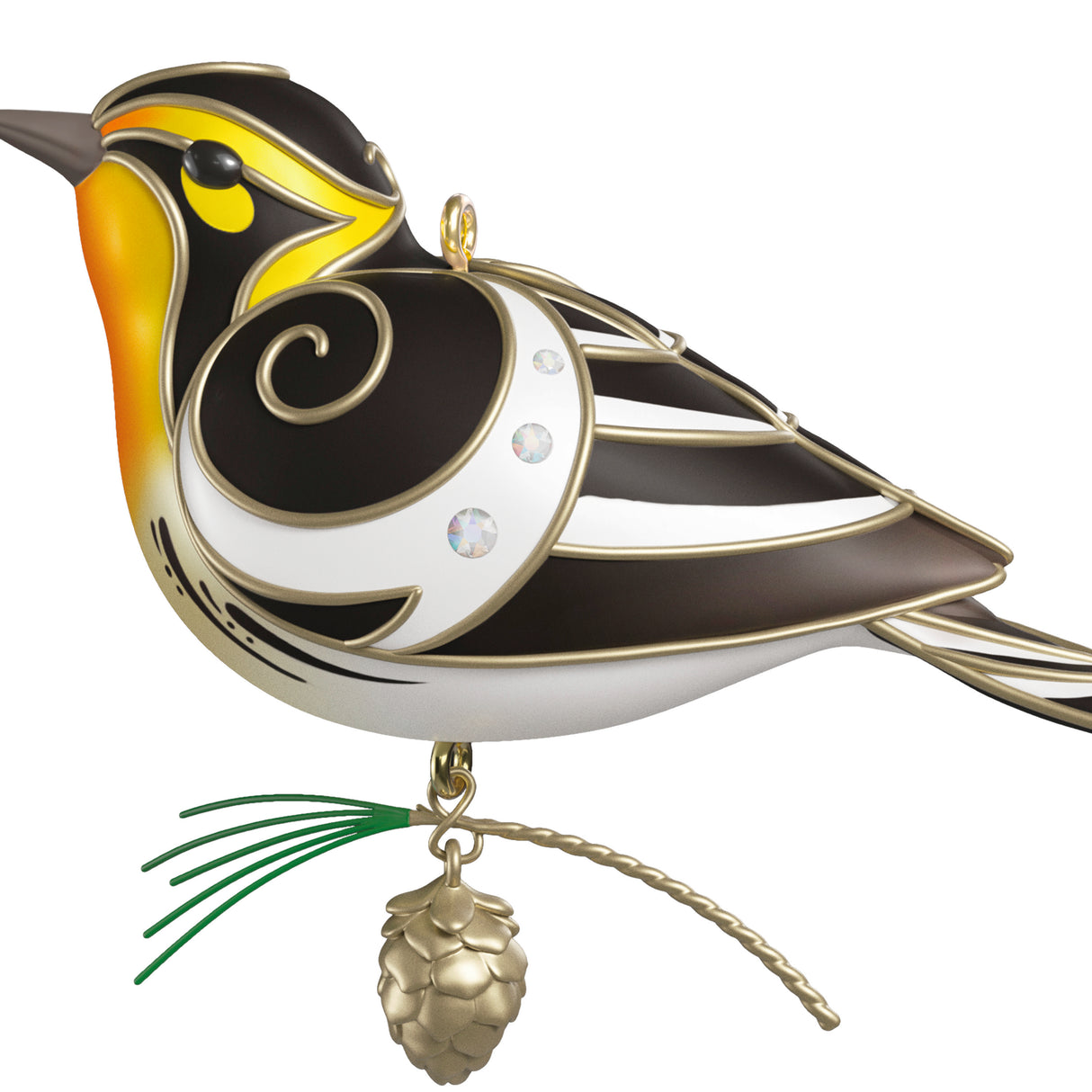 Hallmark Keepsake Christmas Ornament (The Beauty of Birds Blackburnian Warbler)