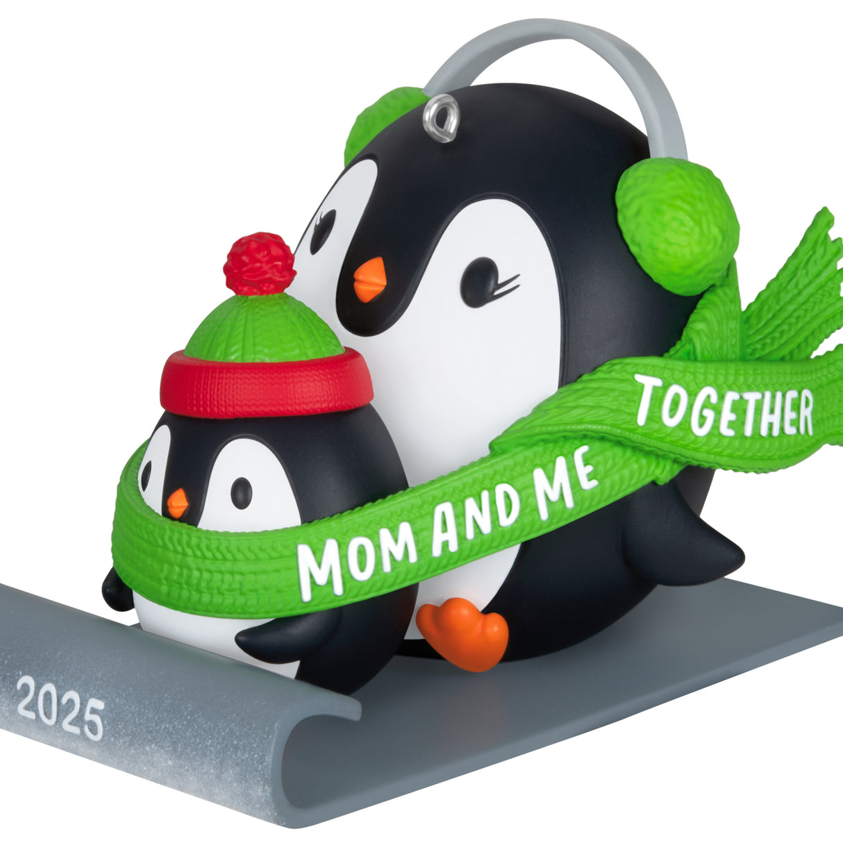 Hallmark Keepsake Christmas Ornament (Mom & Me Penguins Sledding 2025)
