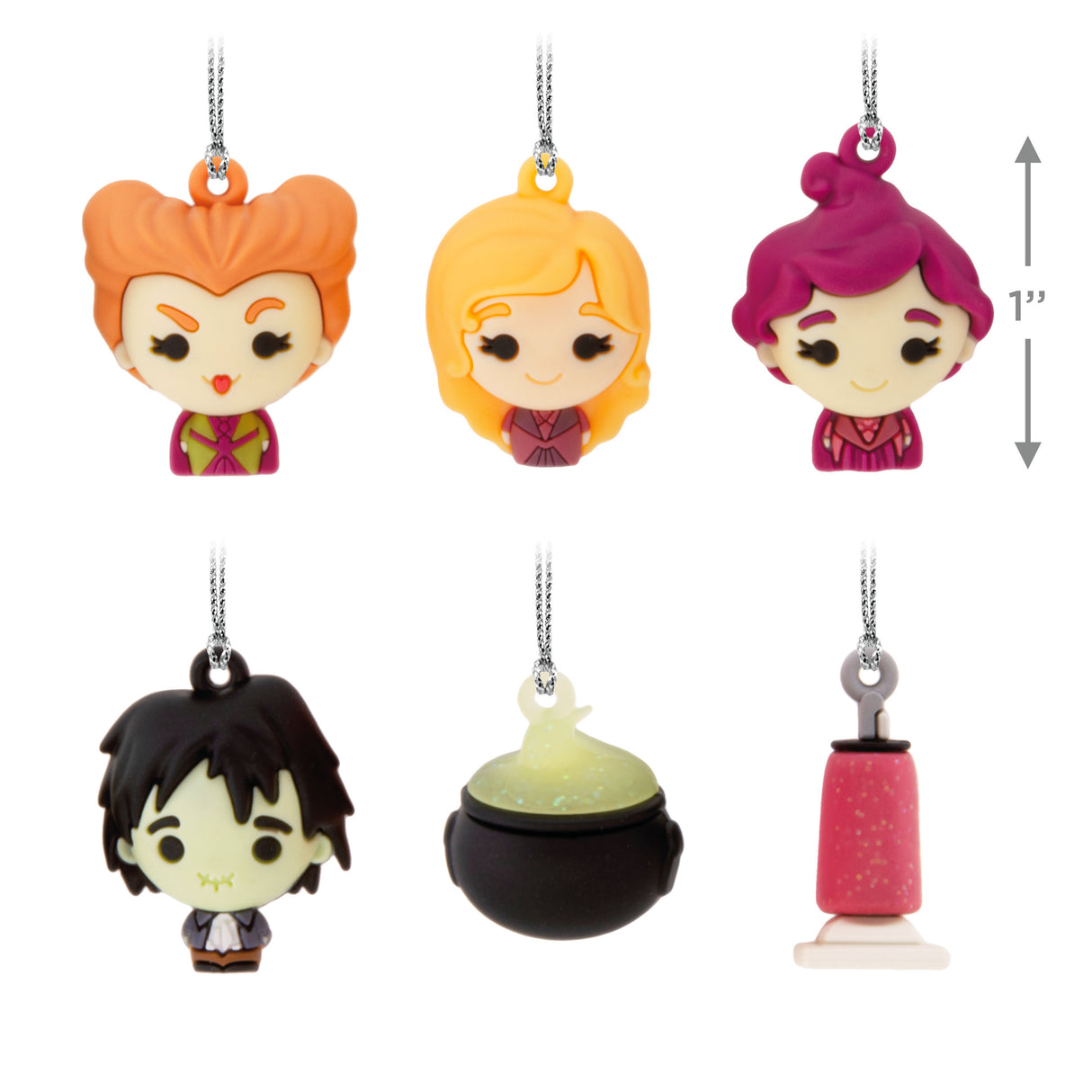 Hallmark Mini Ornaments (Disney Hocus Pocus, Shatterproof), Set of 6