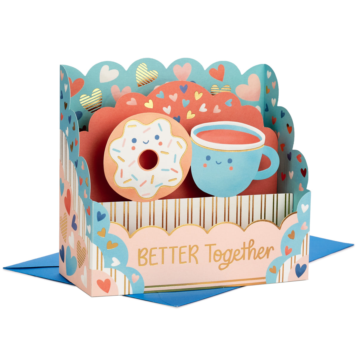 Hallmark Paper Wonder Better Together Pop Up Card (Coffee & Donuts) fo