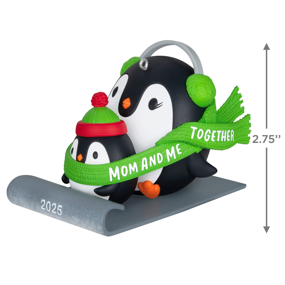 Hallmark Keepsake Christmas Ornament (Mom & Me Penguins Sledding 2025)