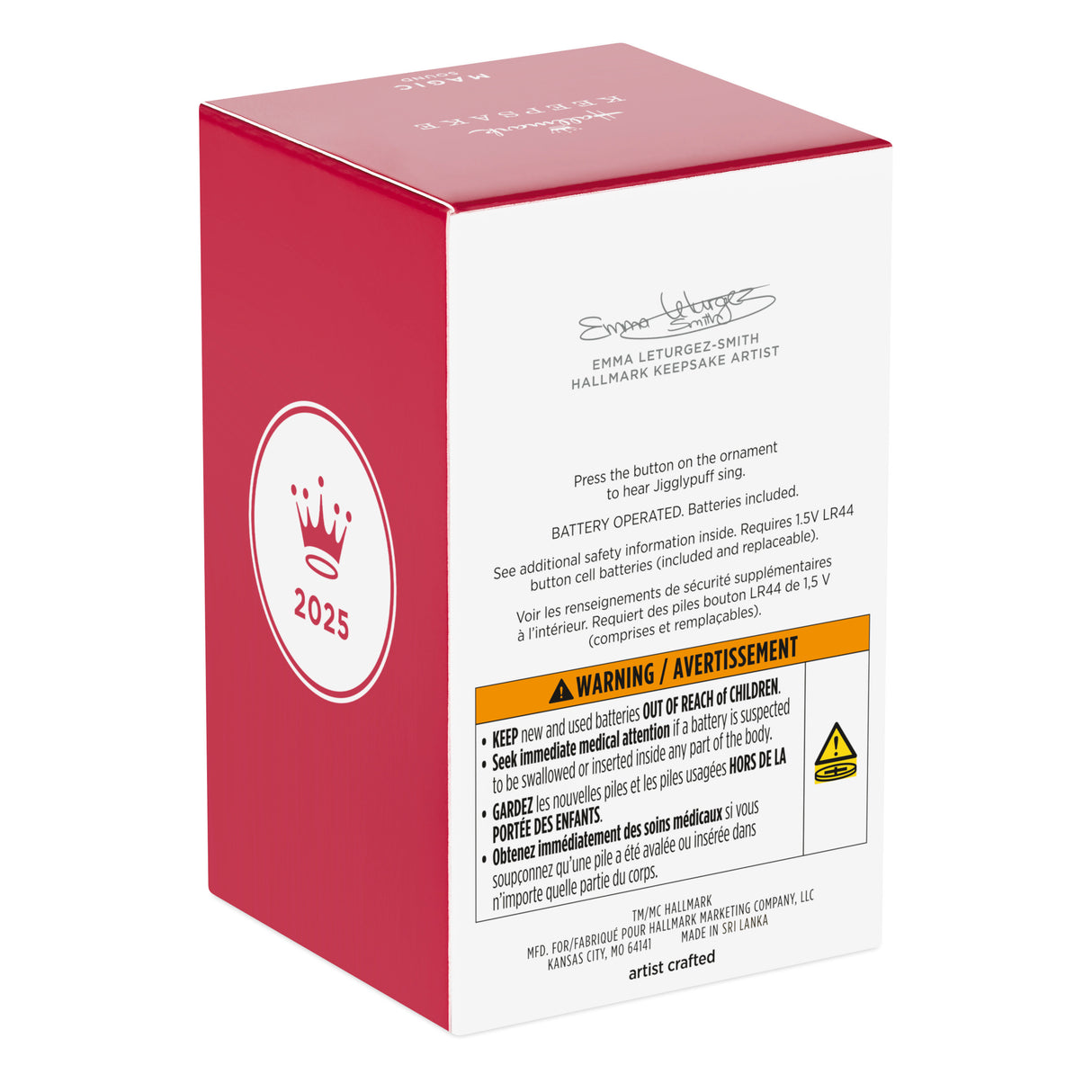 Hallmark Keepsake Christmas Ornament (Pokémon Singing Jigglypuff With Sound)