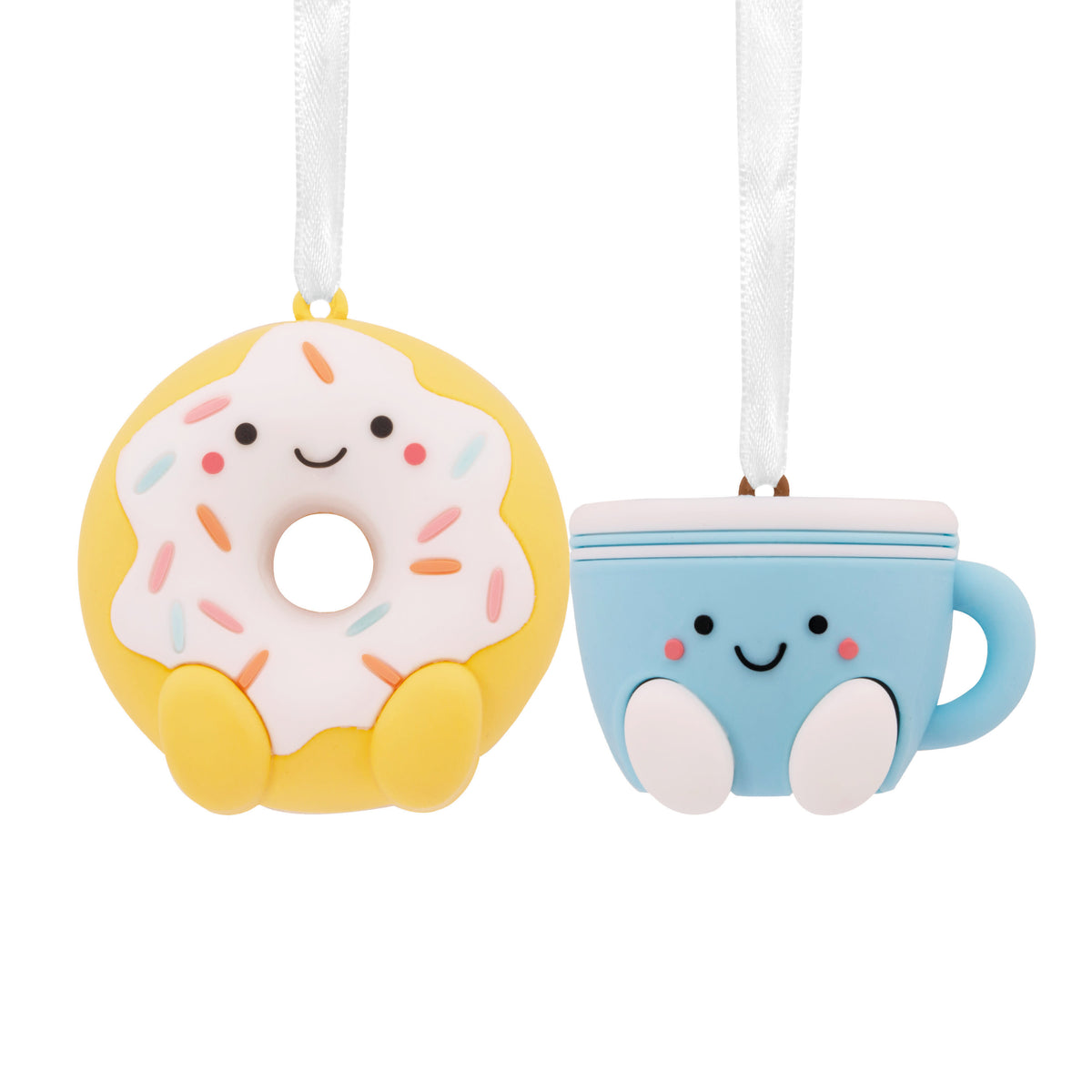 Better Together Coffee and Donut Magnetic Christmas Ornaments for Tree