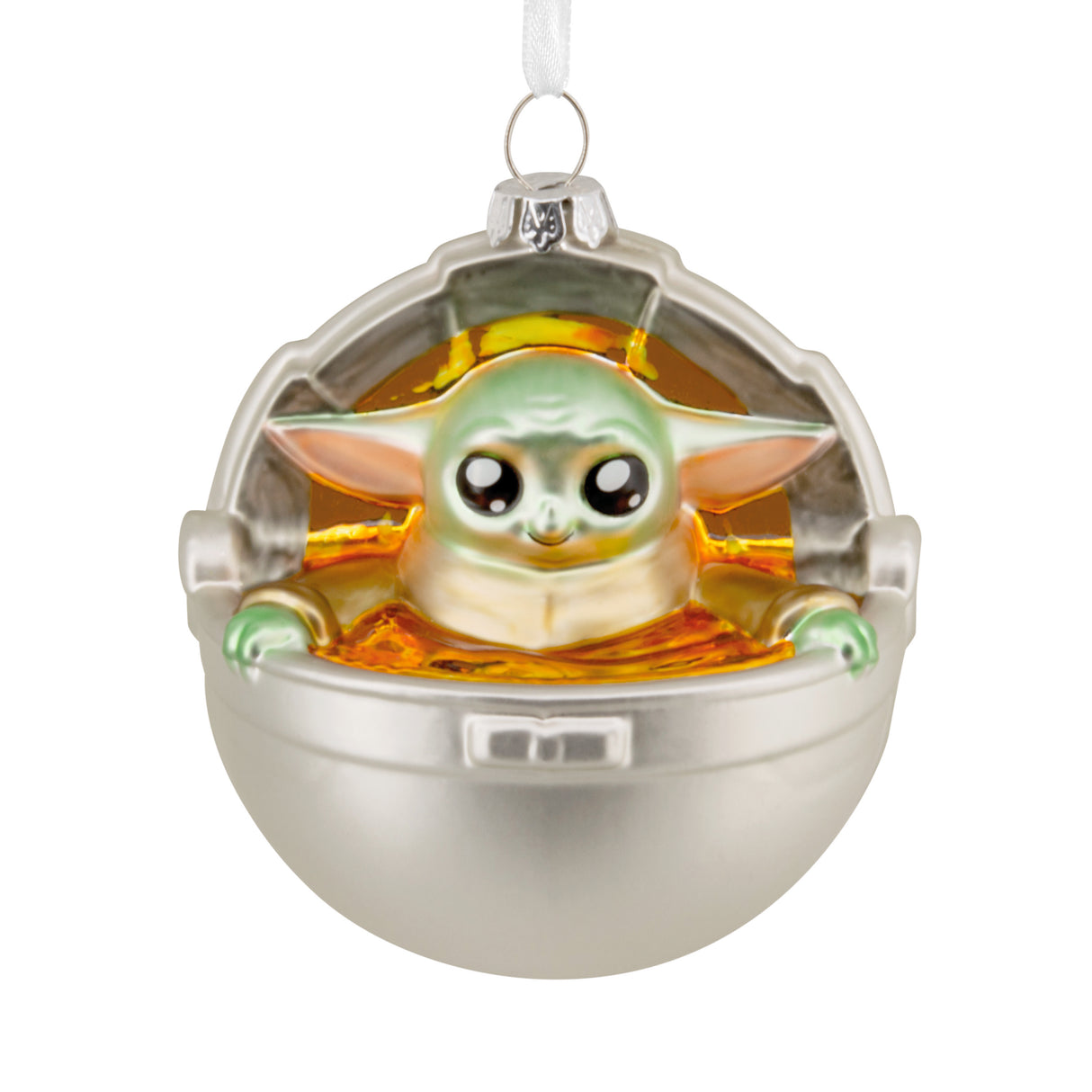 Hallmark Christmas Ornament (Star Wars: The Mandalorian Grogu in Pram, Glass)