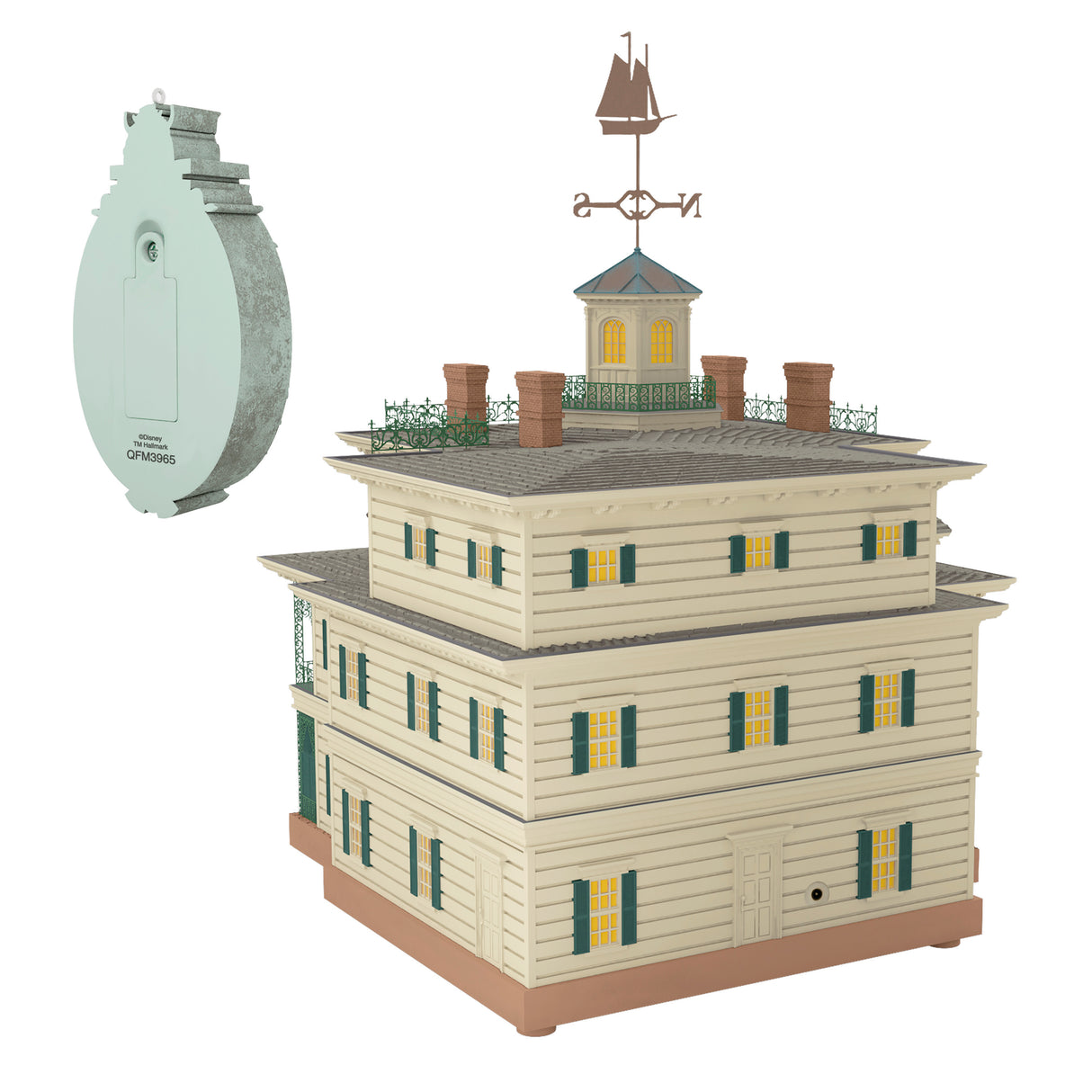 Hallmark Keepsake Christmas Tree Topper (Disney The Haunted Mansion Collection Disneyland Manor With Light and Sound)