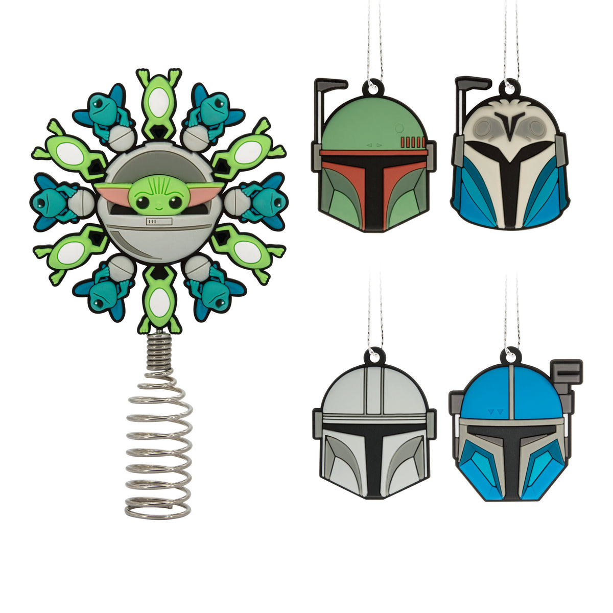 Star Wars: The Mandalorian Mini Christmas Tree Topper and Ornaments, S