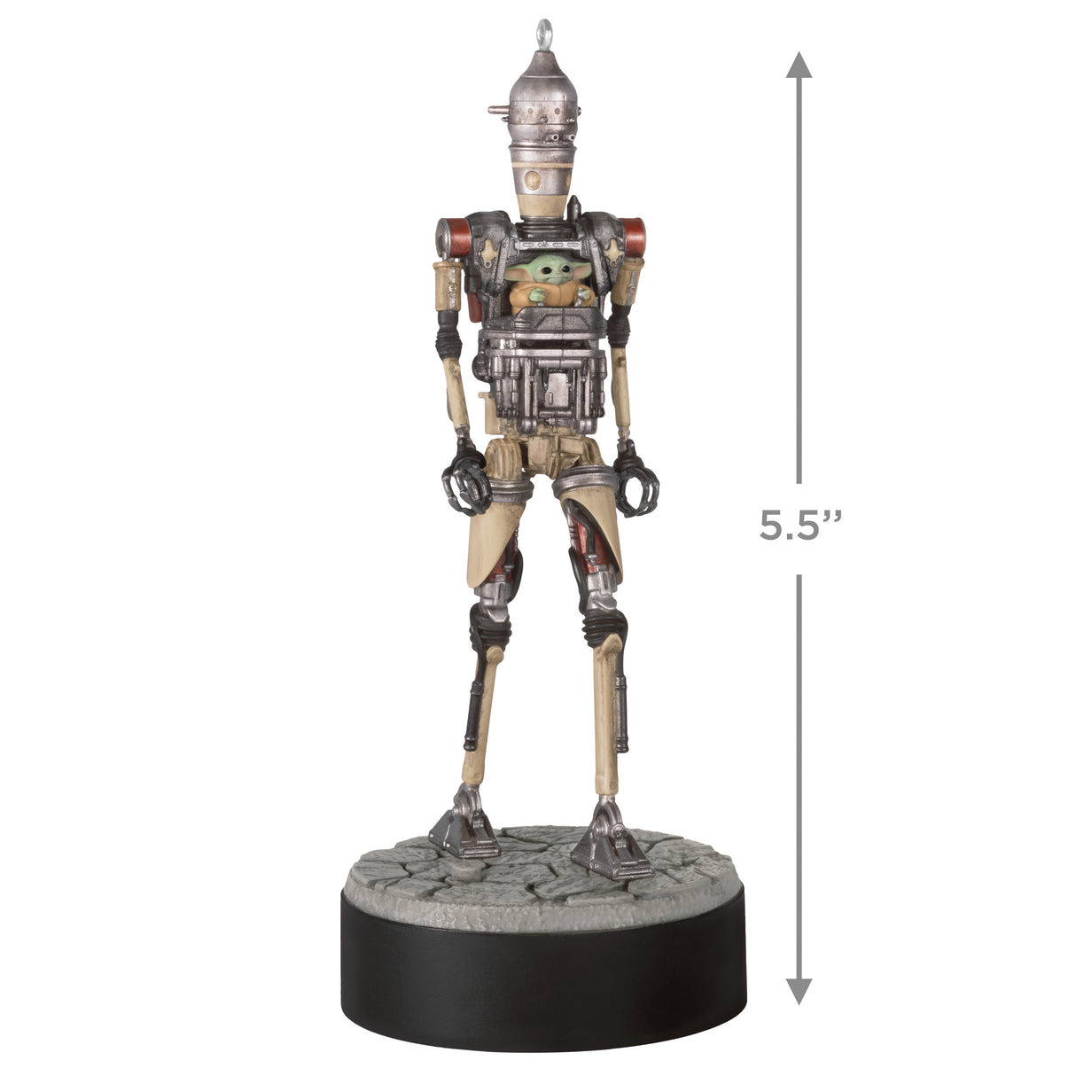 Hallmark Keepsake Christmas Ornament (Star Wars: The Mandalorian Grogu Operating IG-12 With Sound)