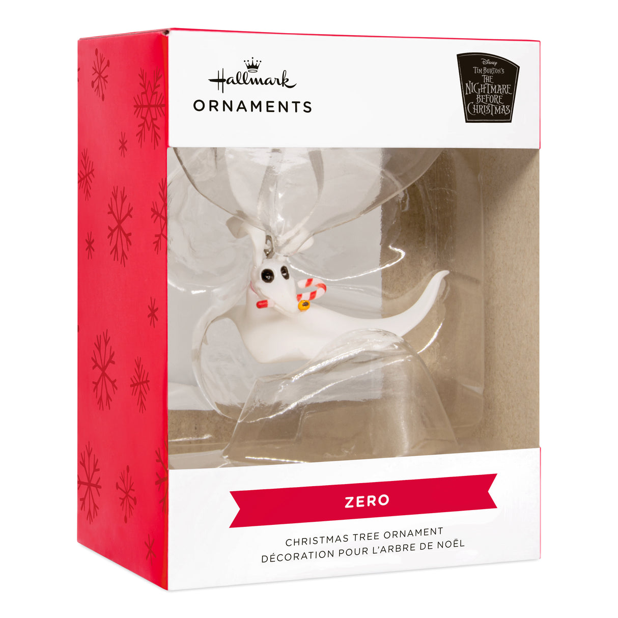 Hallmark Christmas Ornament (Disney Tim Burton's The Nightmare Before Christmas Zero With Candy Cane)