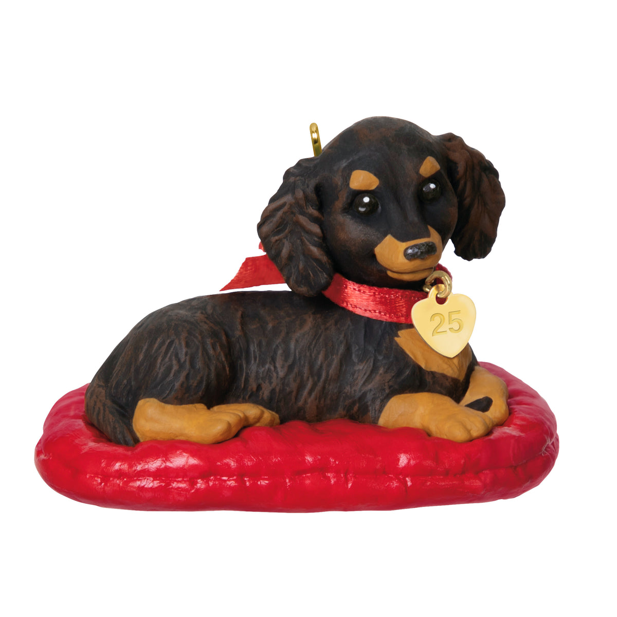 Hallmark Keepsake Christmas Ornament (Puppy Love Long-Haired Dachshund