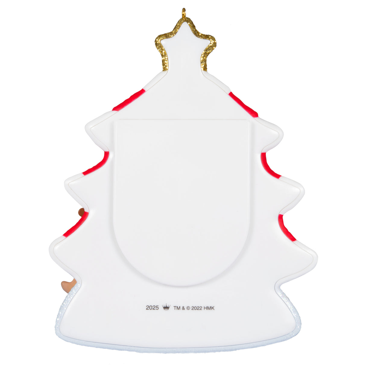 Hallmark Keepsake Christmas Ornament (Baby's First Christmas Red and White Tree 2025 Photo Frame)