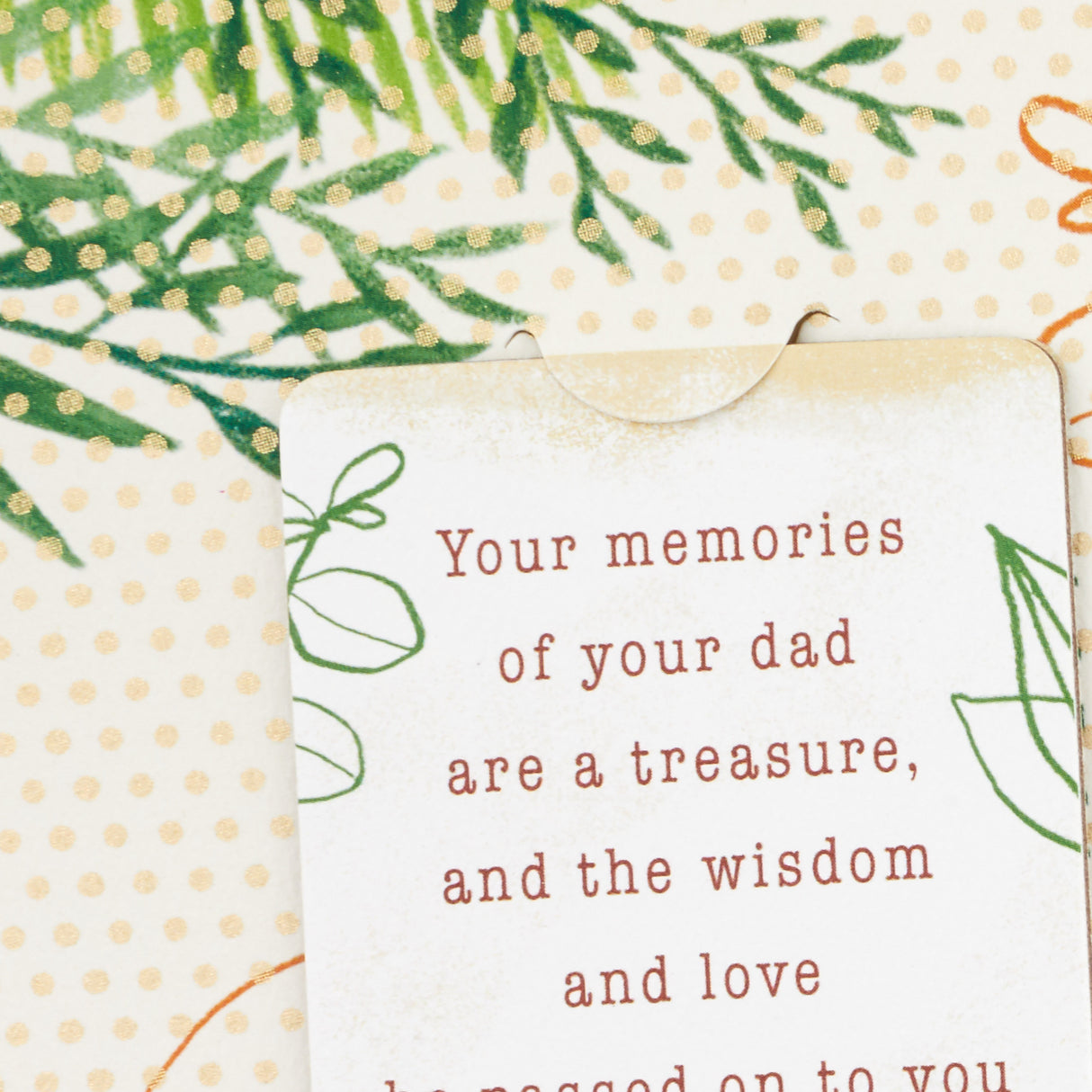 Hallmark Sympathy Card for Loss of Dad (Wisdom and Love)