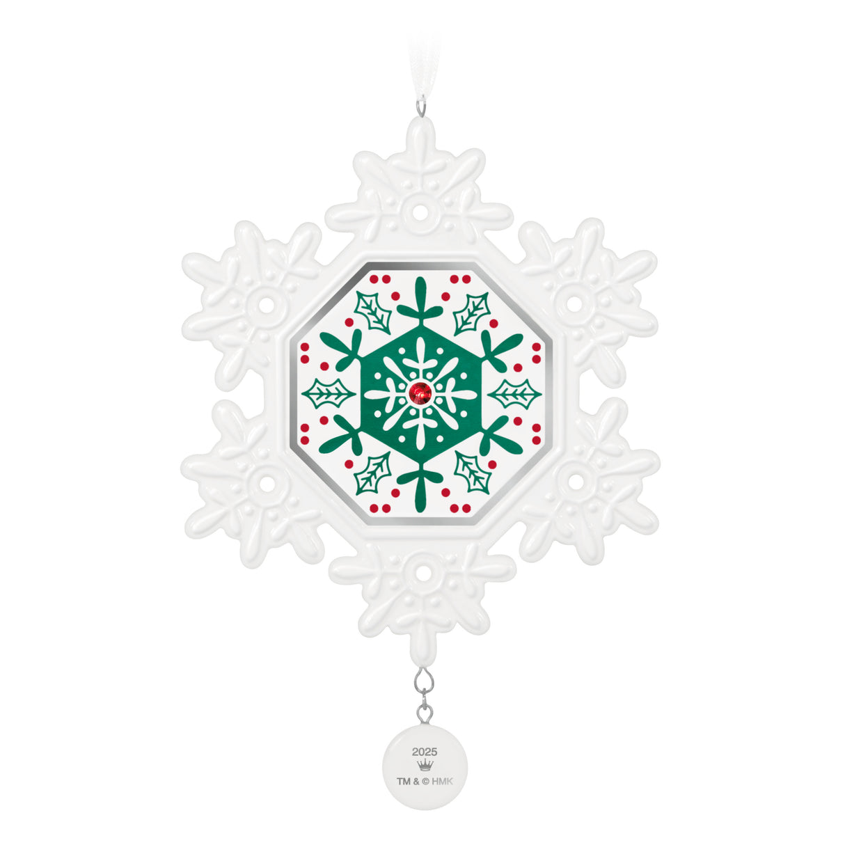Hallmark Keepsake Christmas Ornament (Snowflake 2025, Porcelain)