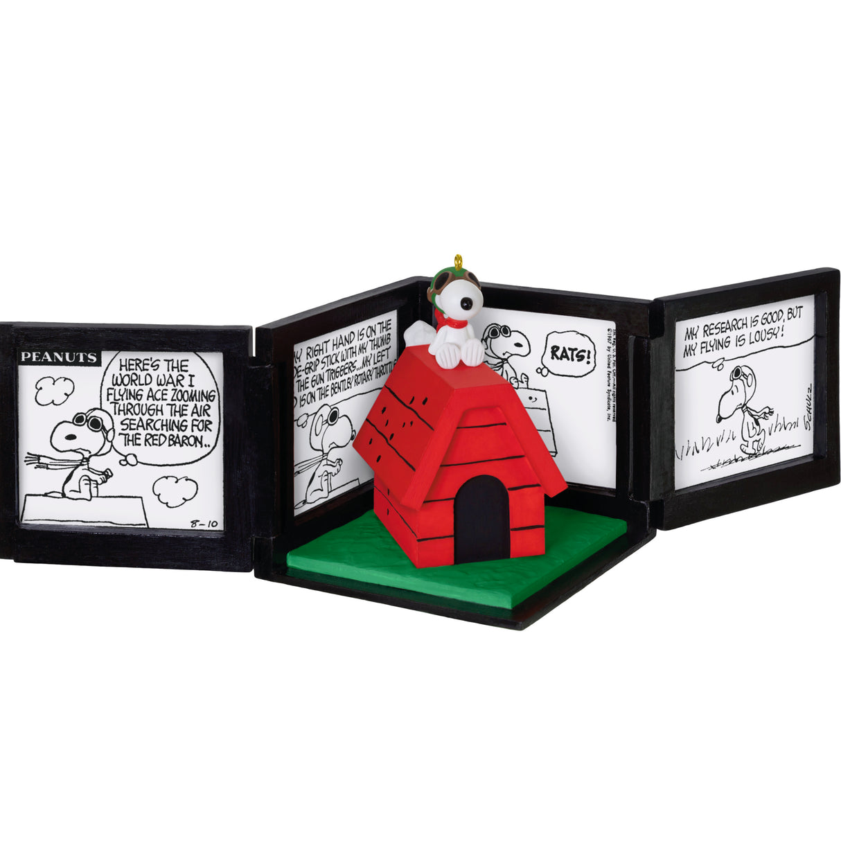 Hallmark Keepsake Christmas Ornament (Peanuts 75th Anniversary Snoopy as The Flying Ace Musical)
