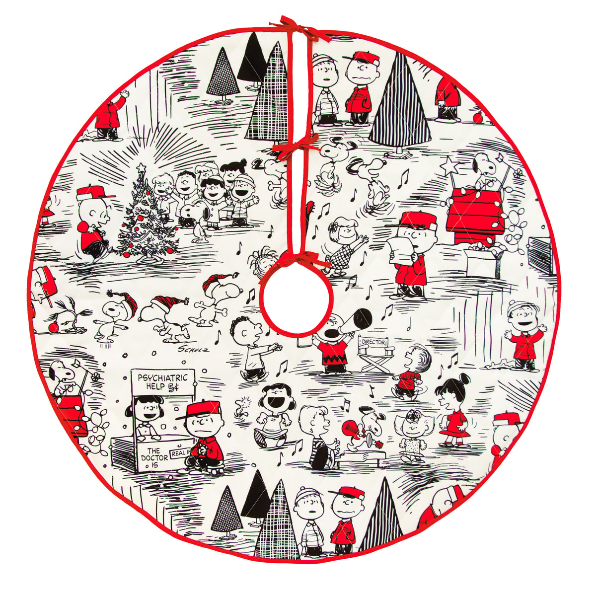 Peanuts 40" Christmas Tree Skirt, Fabric