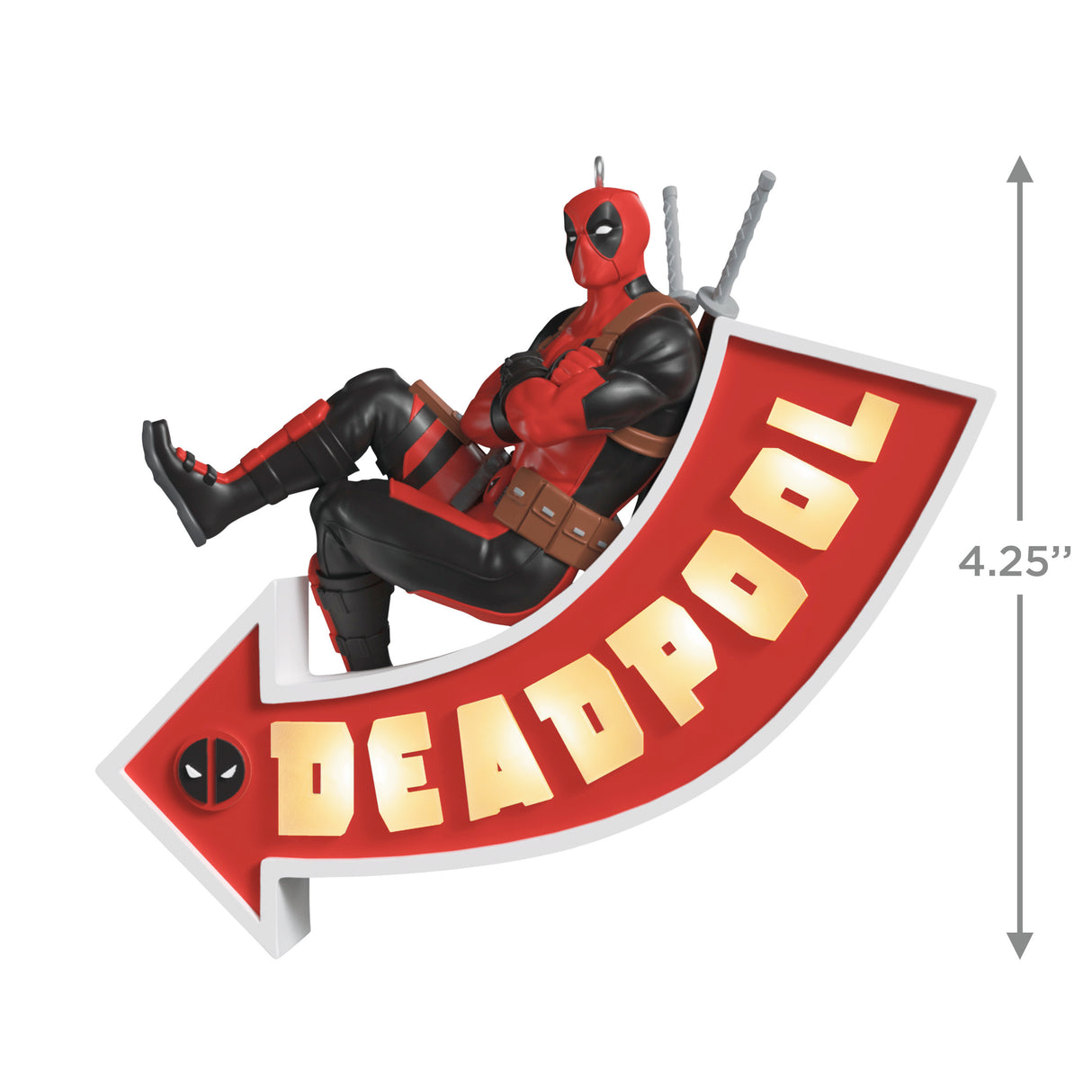 Hallmark Keepsake Christmas Ornament (Marvel Deadpool It's a Sign! With Light)
