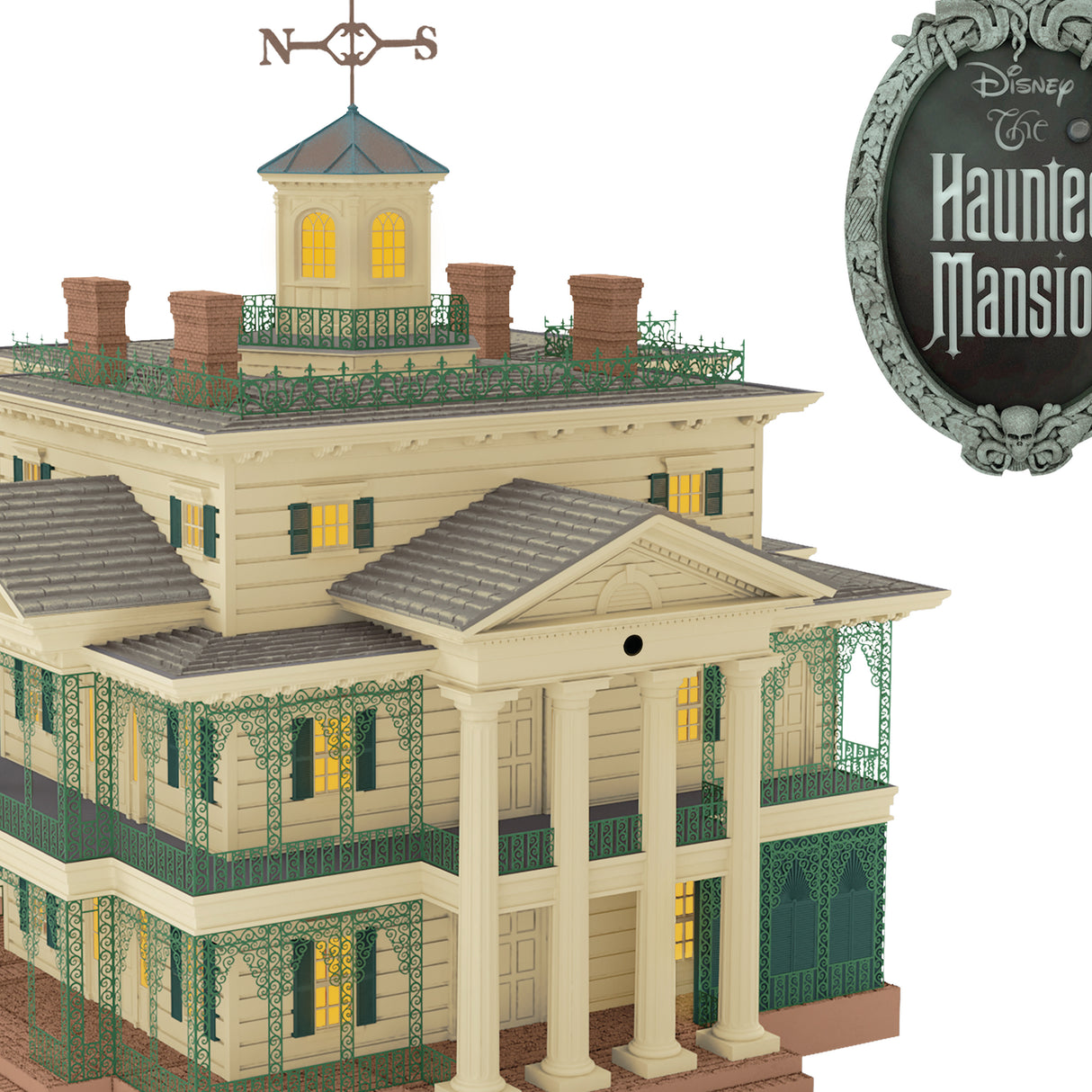 Hallmark Keepsake Christmas Tree Topper (Disney The Haunted Mansion Collection Disneyland Manor With Light and Sound)