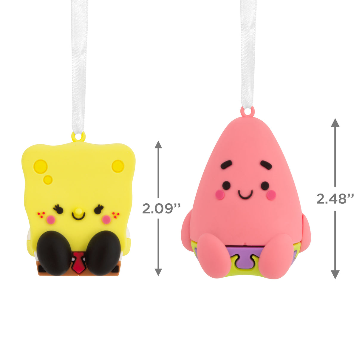 Hallmark Christmas Ornaments (Better Together Nickelodeon SpongeBob SquarePants and Patrick Star Magnetic), Set of 2