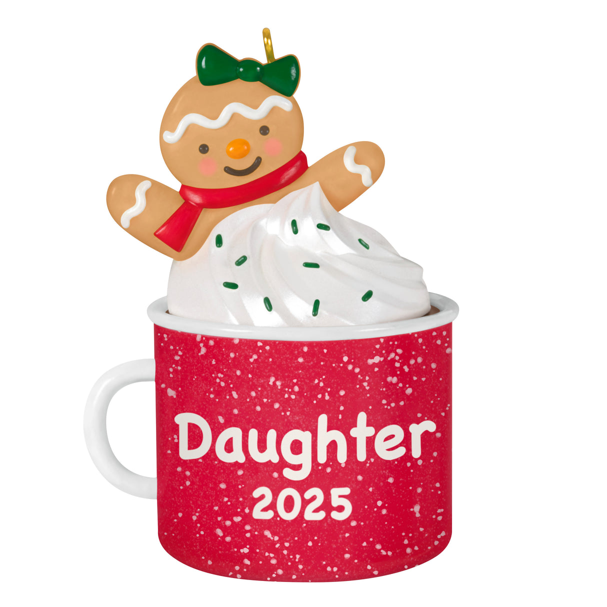 Hallmark Keepsake Christmas Ornament (Daughter Gingerbread Girl in Mug 2025)