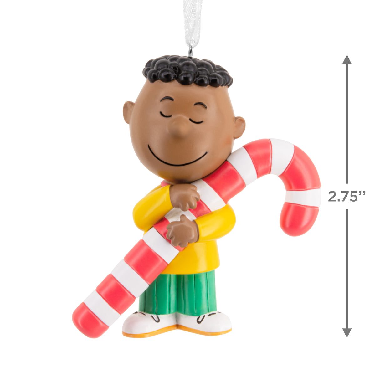 Hallmark Christmas Ornament (Peanuts Franklin With Candy Cane)