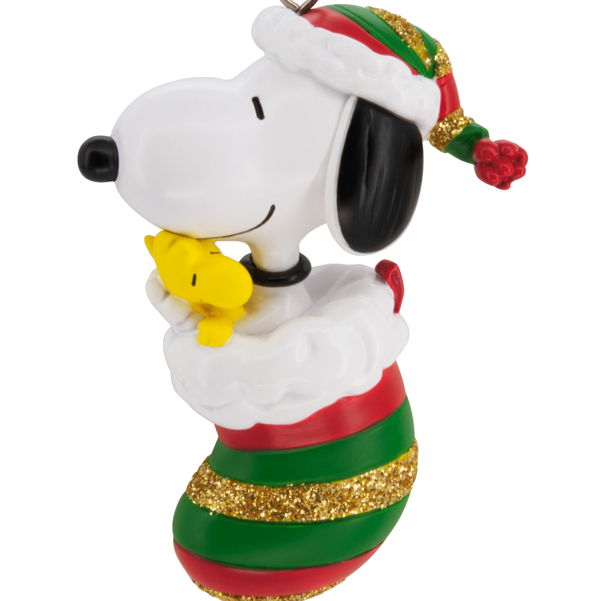Hallmark Christmas Ornament (Peanuts Snoopy and Woodstock in Stocking)