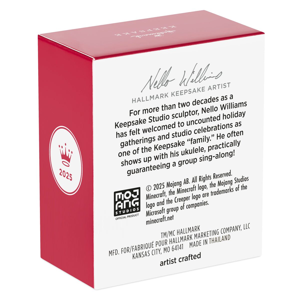 Hallmark Keepsake Mini Christmas Ornaments (Minecraft Alex, Steve and Arctic Fox), Set of 3