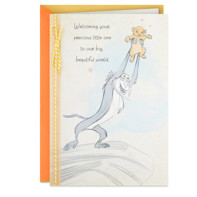 Hallmark Disney Baby Shower Card (Lion King, Baby Simba)