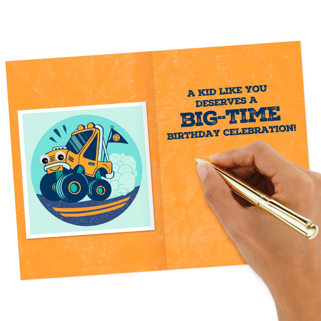 Birthday Card for Kids (Monster Truck Sticker)