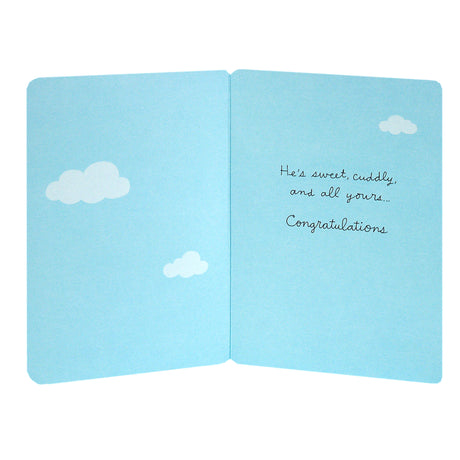 Signature Baby Shower Card for Baby Boy (Elephant with Balloon)