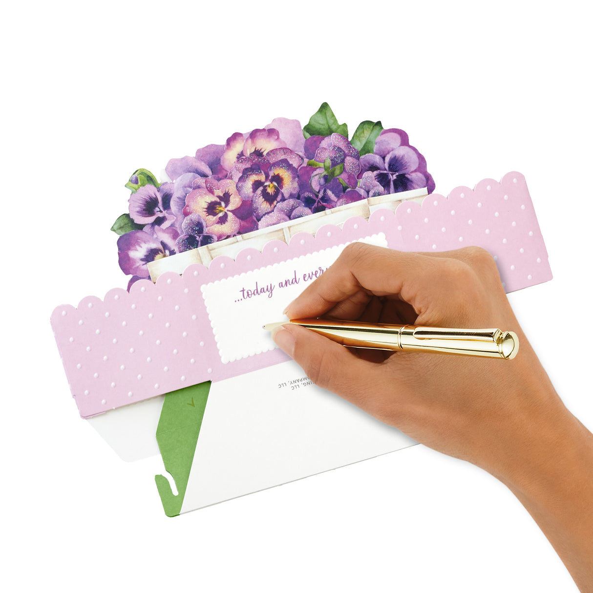 Paper Wonder Pop Up Birthday Card for Women (Cart of Pansies)