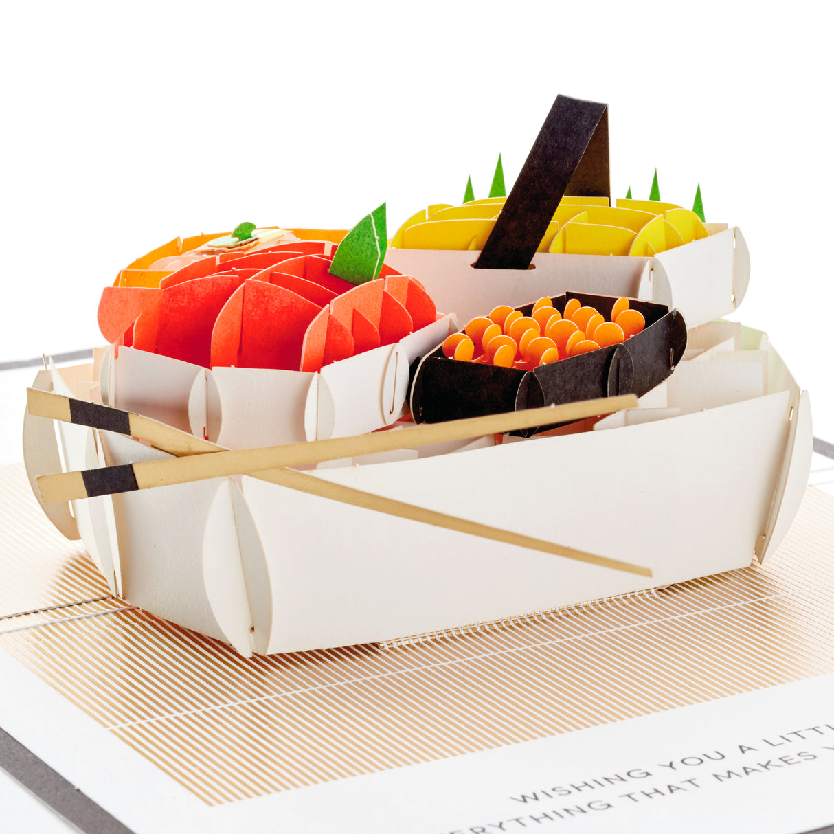 Signature Paper Wonder Pop Up Birthday Card (Sushi, Everything That Makes You Happy)