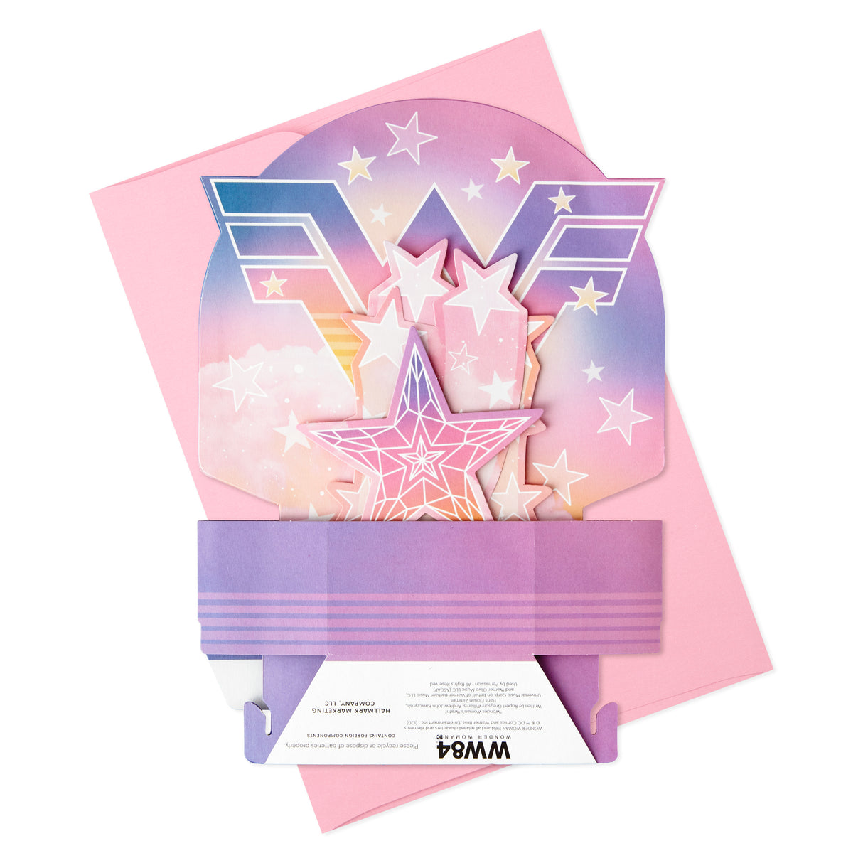 Wonder Woman Paper Wonder Pop Up Birthday Card with Music (Plays Wonder Woman Theme)