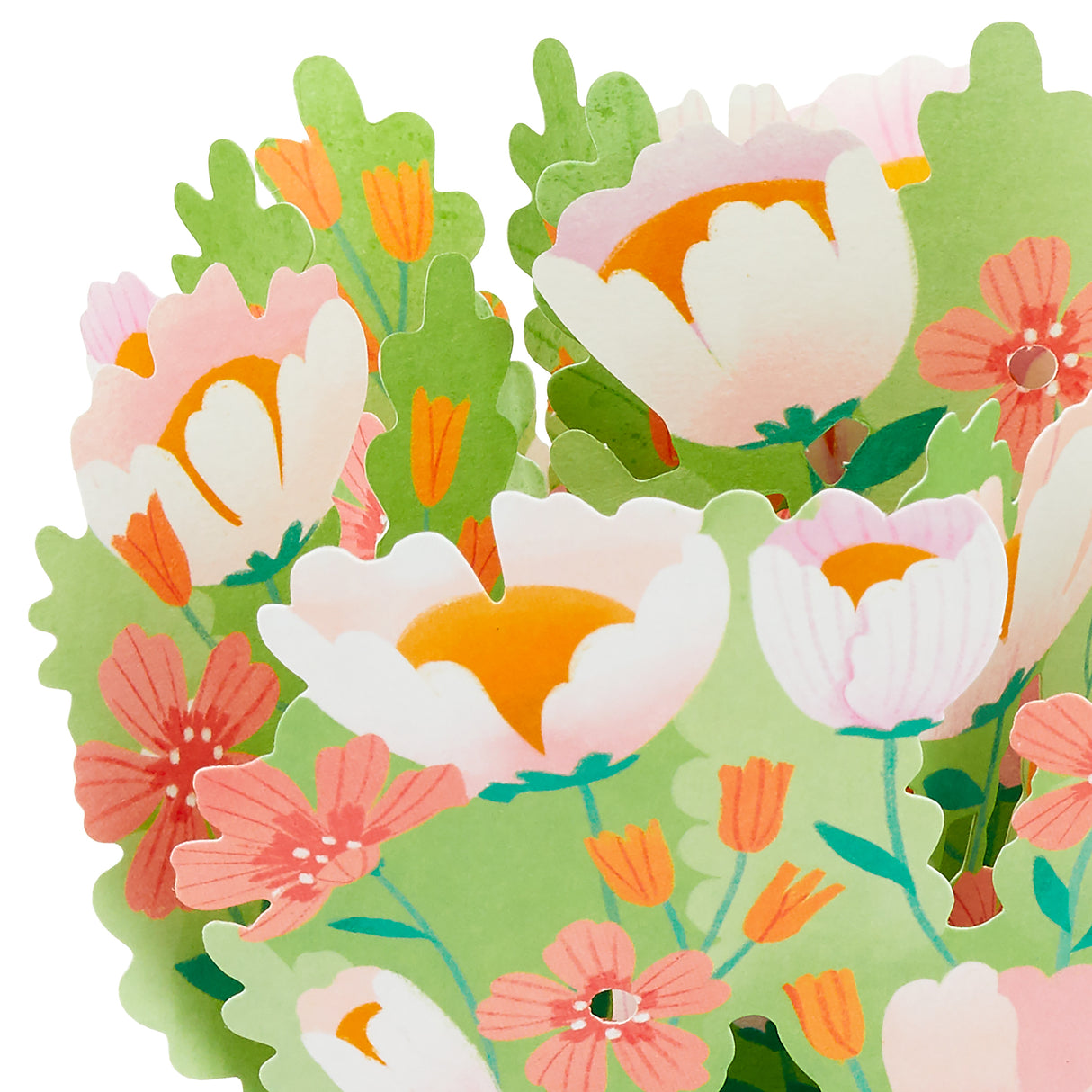 Paper Wonder Displayable Pop Up Birthday Card for Mom or Mothers Day Card (Pink and Gold Bouquet)