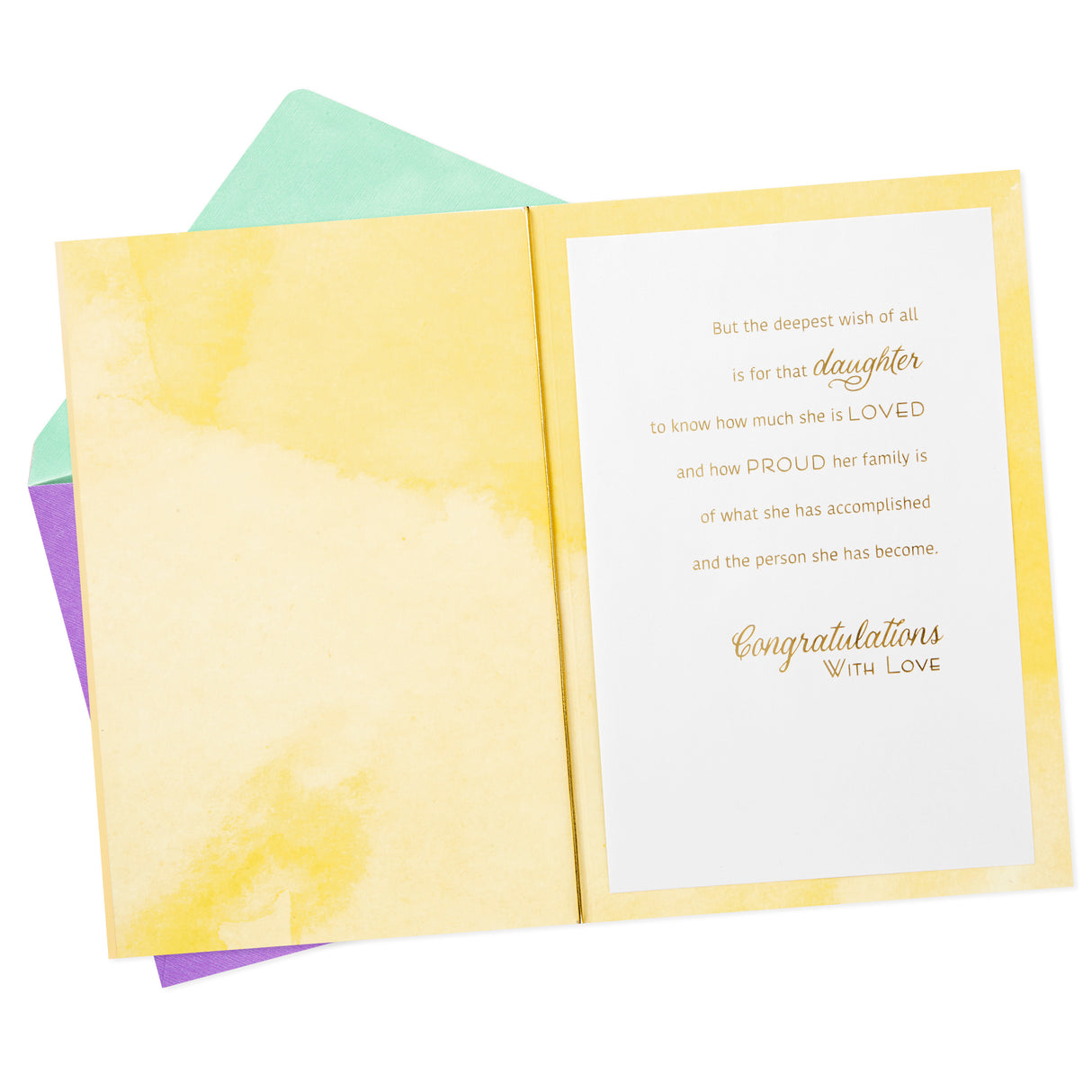 Graduation Card for Daughter (Congratulations with Love)