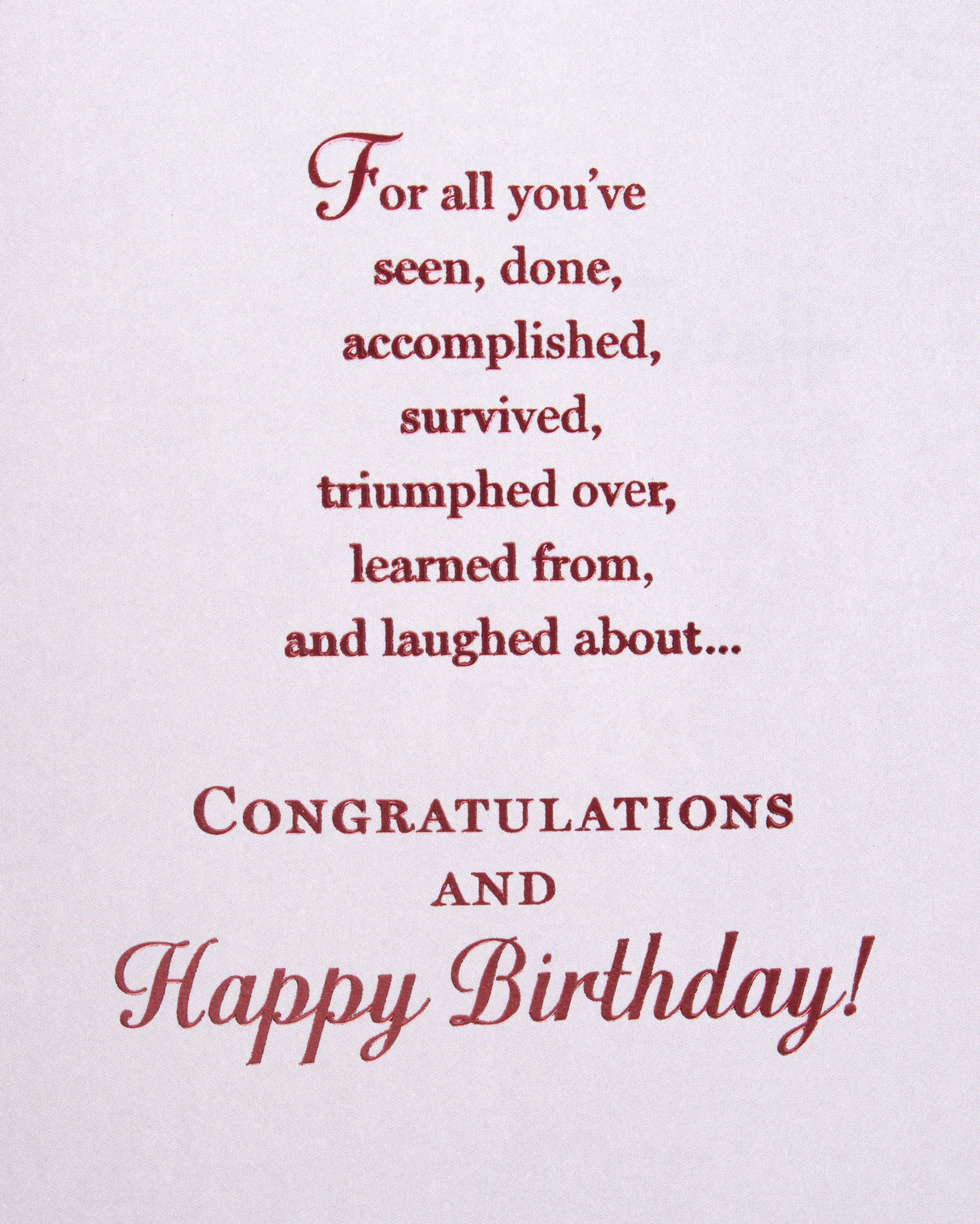 70th Birthday Greeting Card (Scrollwork Pattern)