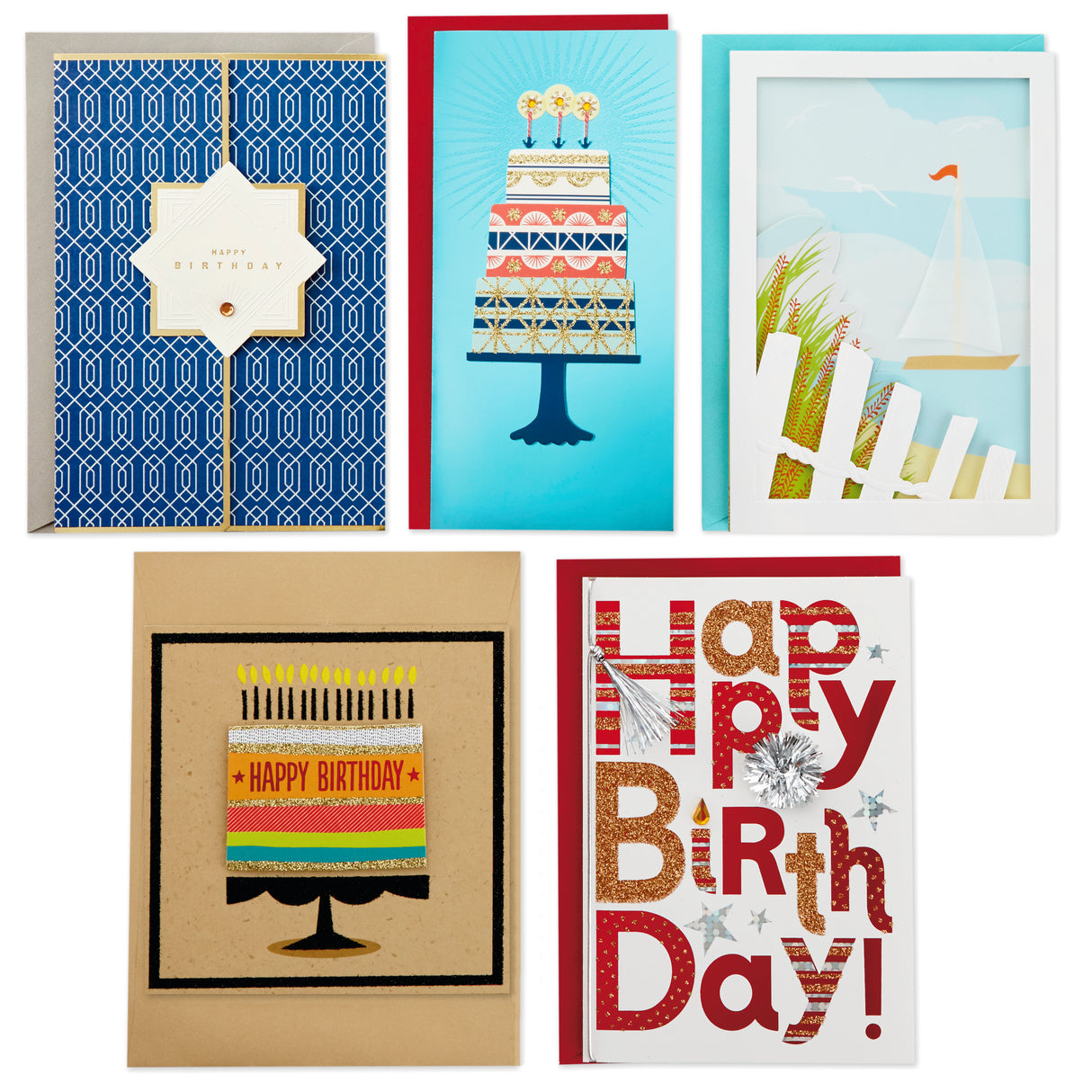 All Occasion Handmade Boxed Set of Assorted Greeting Cards with Card Organizer (Pack of 24)—Birthday, Baby, Wedding, Sympathy, Thinking of You, Thank You, Blank