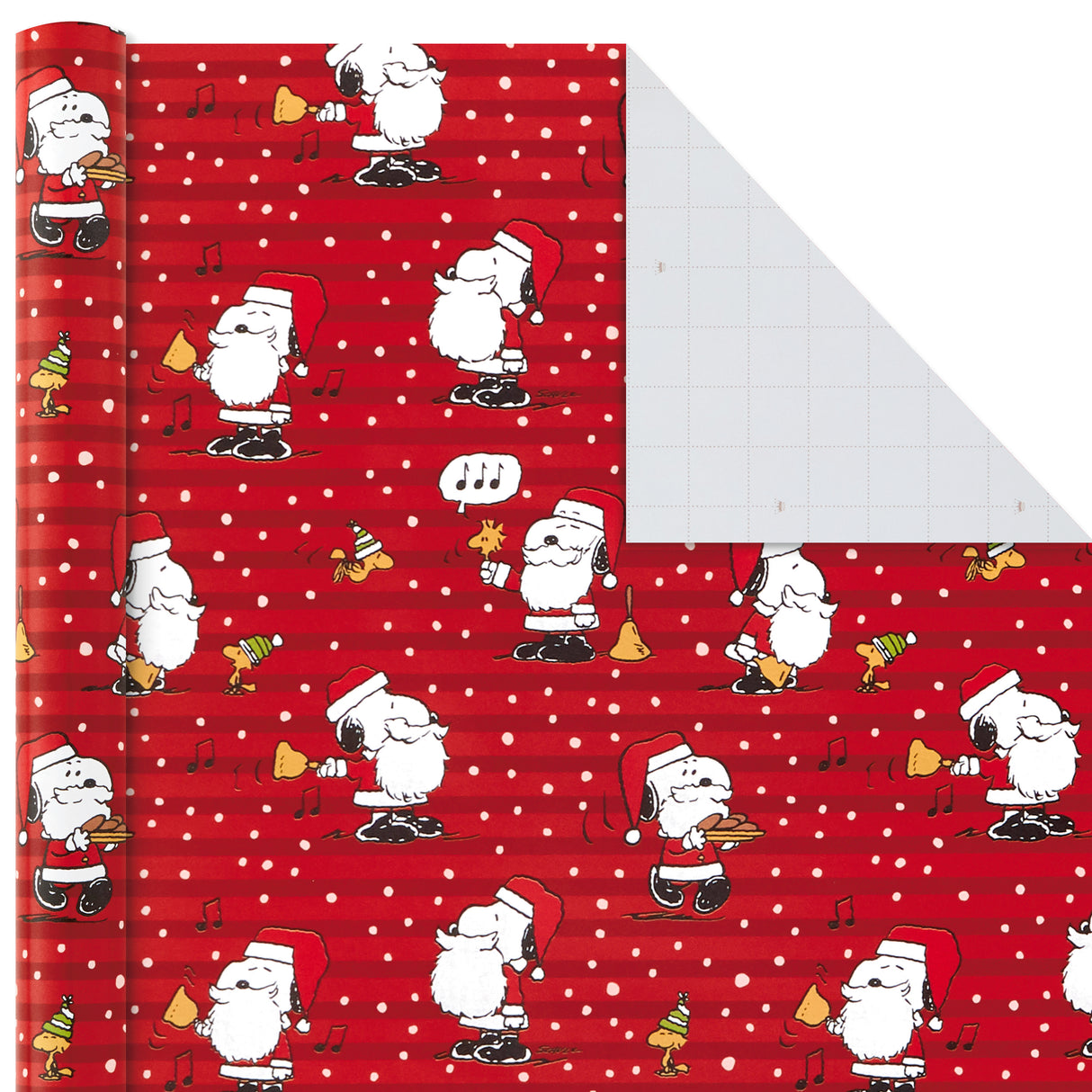 Christmas Peanuts Wrapping Paper with Cut Lines on Reverse (Pack of 3, 105 sq. ft. ttl)