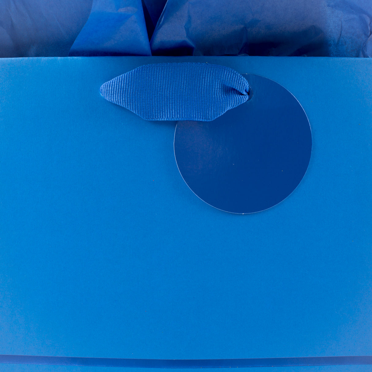 9" Medium Gift Bag with Tissue Paper (Blue Foil Stripes) for Birthdays, Weddings, Hanukkah, Christmas, Graduations, Father's Day and More