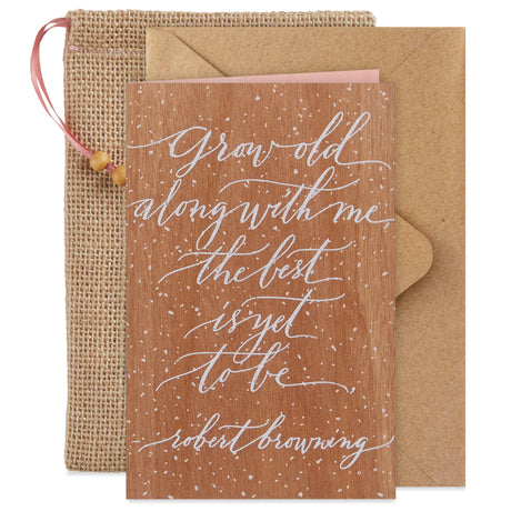 Signature Wood Wedding Card, Bridal Shower Card, Engagement Card (The Best is Yet to Be)