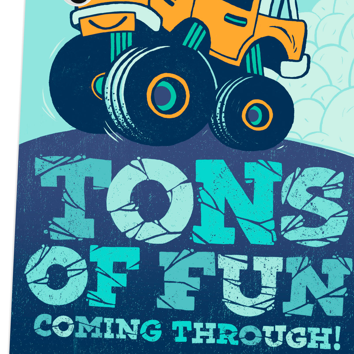 Birthday Card for Kids (Monster Truck Sticker)