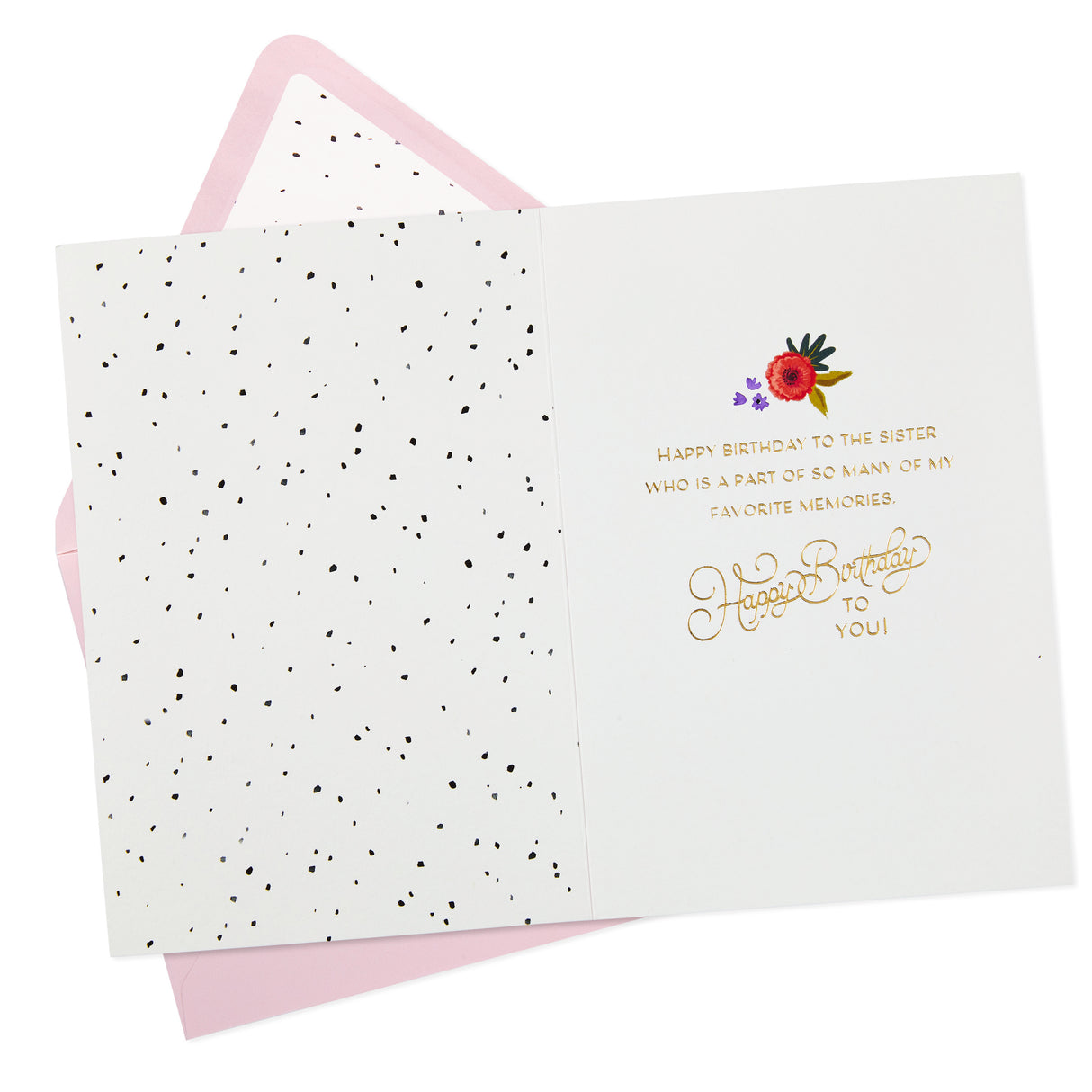 Signature Birthday Card for Sister (Elegant Cake)