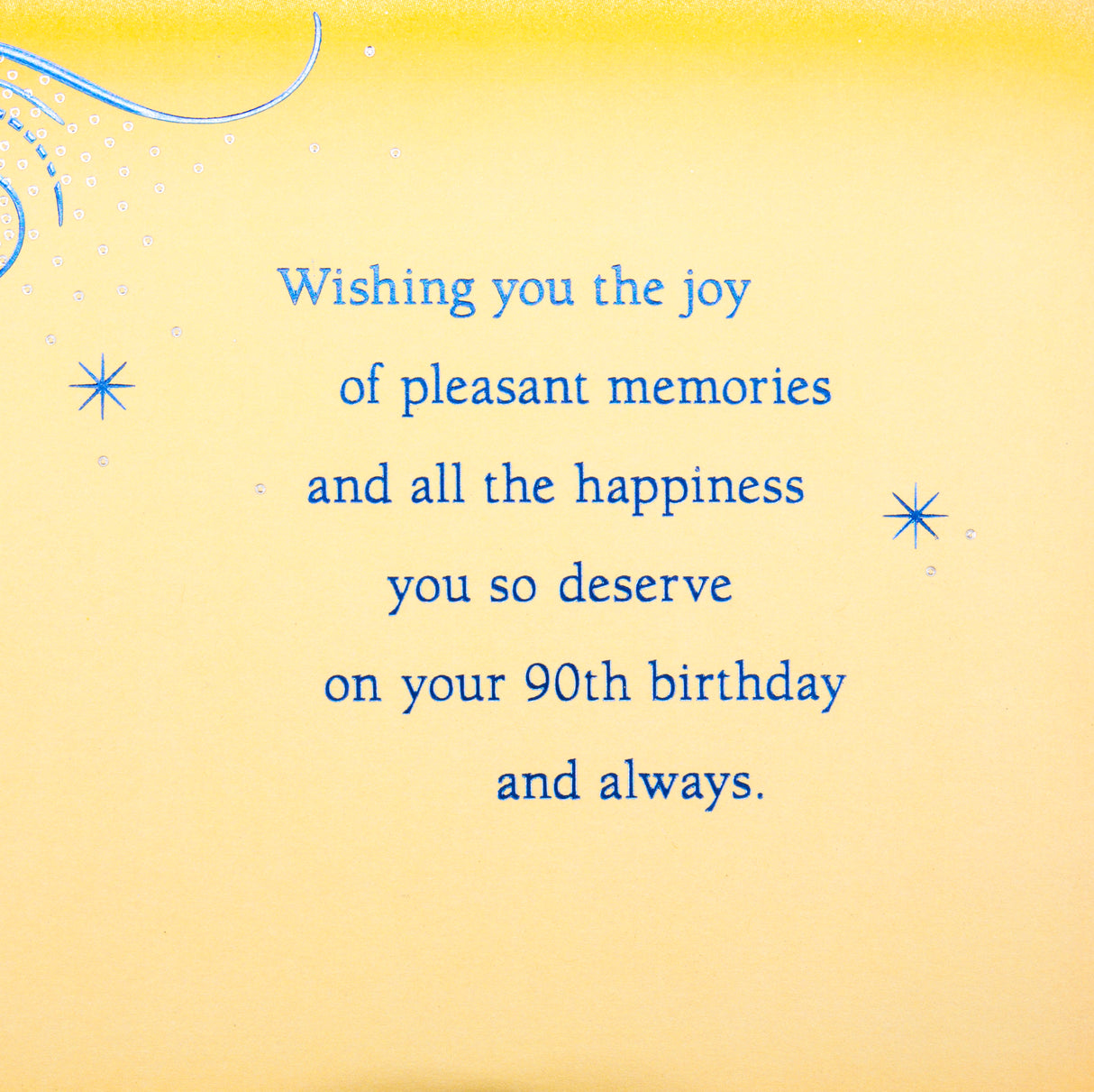 90th Birthday Card