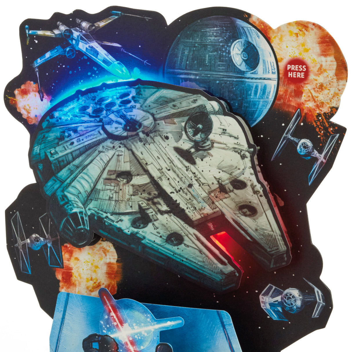 Paper Wonder Star Wars Pop Up Birthday Card with Music (Out of this Galaxy, Plays Star Wars Theme)